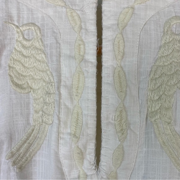 Free People White Birds of a Feather Embroidered Mini Dress - Picture 7 of 11